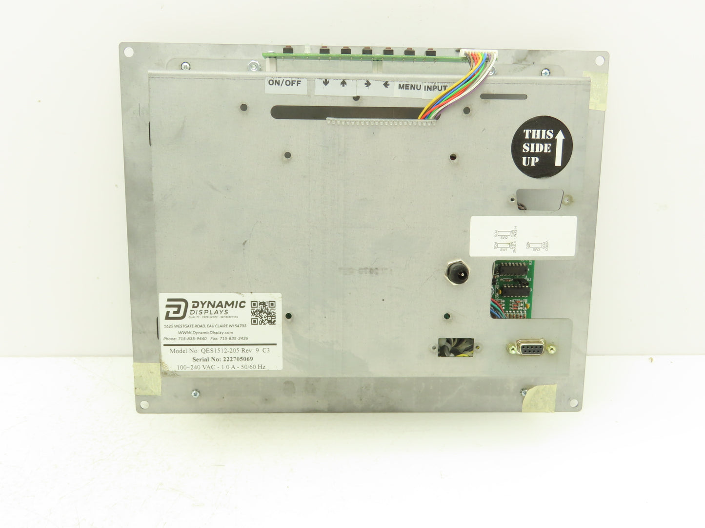 Dynamic Displays QES1512-205 HMI Touch Screen Control Panel 100-240VAC Rev 9 C3