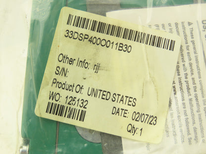 Numatics 33DSP400O011B30 Pneumatic Directional Solenoid Valve 120V
