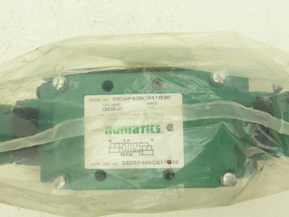Numatics 33DSP400O011B30 Pneumatic Directional Solenoid Valve 120V