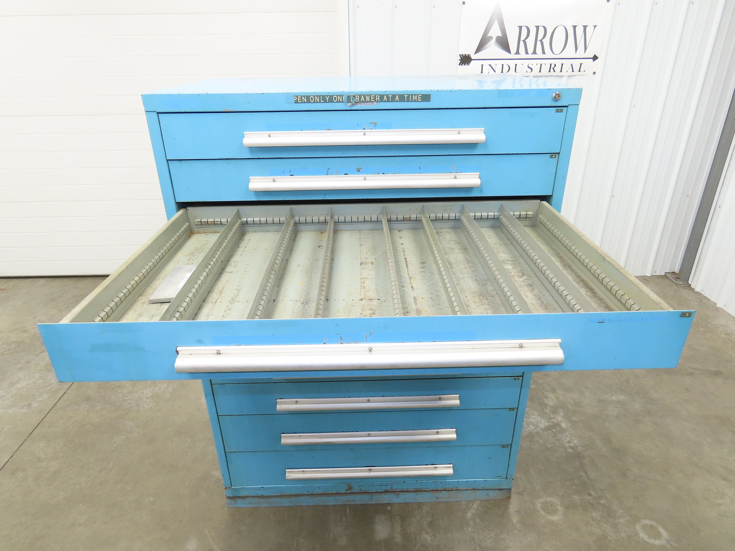 Nu-Era Modular Tool Storage Cabinet 10 Drawer 45x28x61" Blue Stanley Vidmar