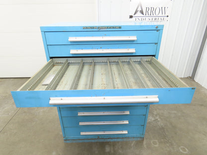 Nu-Era Modular Tool Storage Cabinet 10 Drawer 45x28x61" Blue Stanley Vidmar