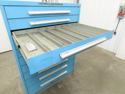 Nu-Era Modular Tool Storage Cabinet 10 Drawer 45x28x61" Blue Stanley Vidmar