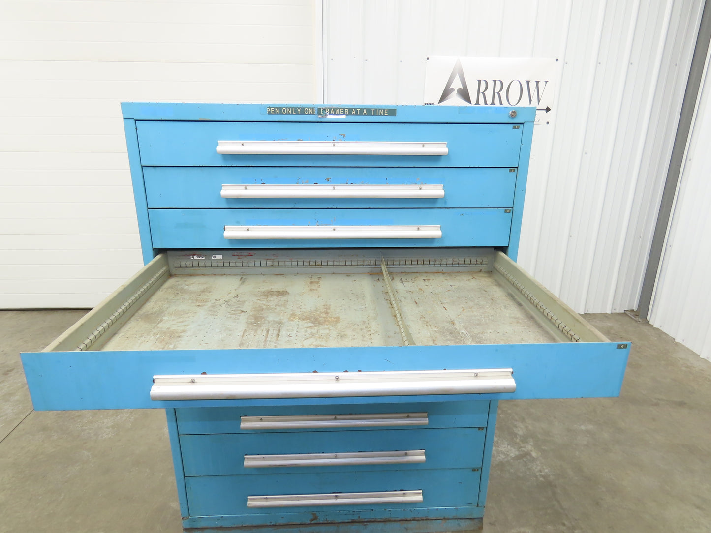 Nu-Era Modular Tool Storage Cabinet 10 Drawer 45x28x61" Blue Stanley Vidmar