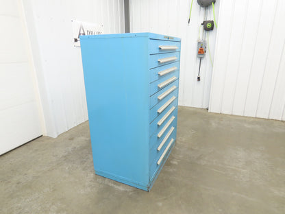 Nu-Era Modular Tool Storage Cabinet 10 Drawer 45x28x61" Blue Stanley Vidmar