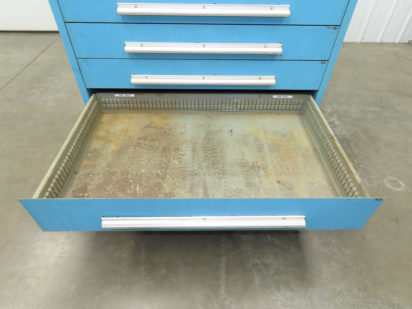 Nu-Era Modular Tool Storage Cabinet 10 Drawer 45x28x61" Blue Stanley Vidmar