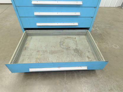 Nu-Era Modular Tool Storage Cabinet 10 Drawer 45x28x61" Blue Stanley Vidmar