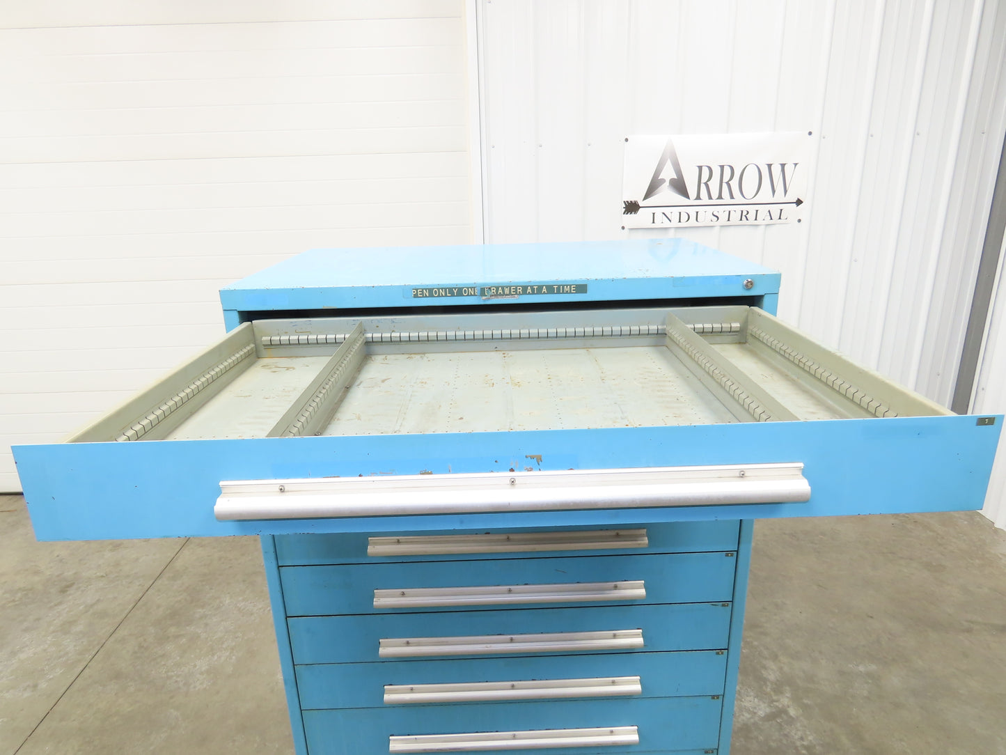 Nu-Era Modular Tool Storage Cabinet 10 Drawer 45x28x61" Blue Stanley Vidmar