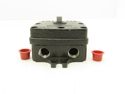 Parker PL37 Pneumatic Manual Directional Valve 4-Way 3-Pos 3/8"NPT w/Handle