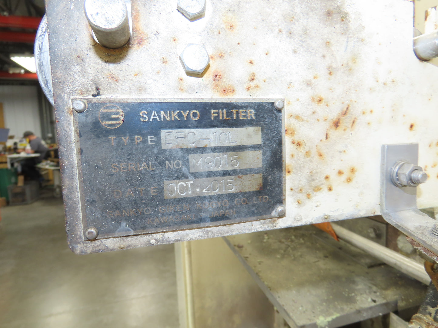 Sankyo EFC-10L Exceler Filter Automatic Press Filter Dewatering 230V 3Ph