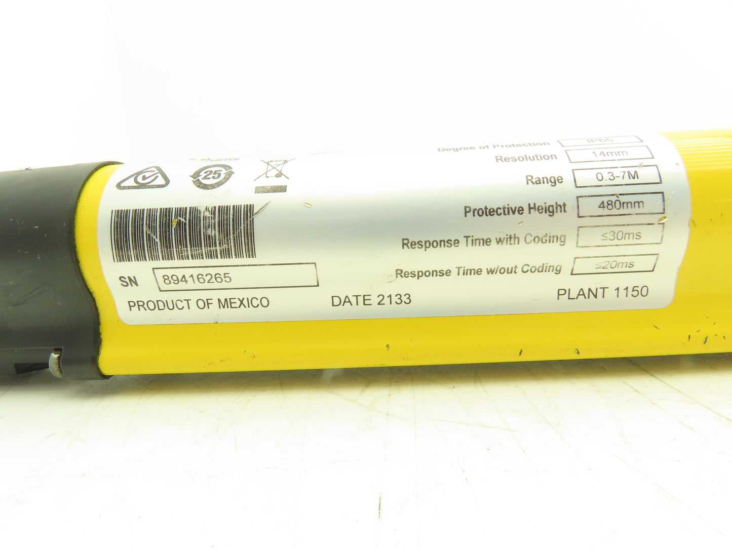 Allen Bradley 440L-R4J0480YD Light Curtain Guardmaster Receiver Only Ser A Rev D
