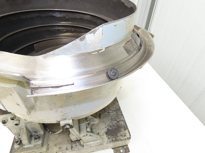 18" Vibratory Bowl Parts Feeder 115V Magnetic Coil Stainless 15/16" Wide Product