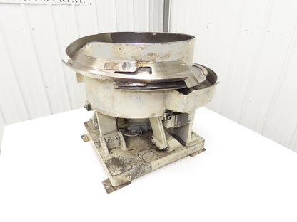 18" Vibratory Bowl Parts Feeder 115V Magnetic Coil Stainless 15/16" Wide Product