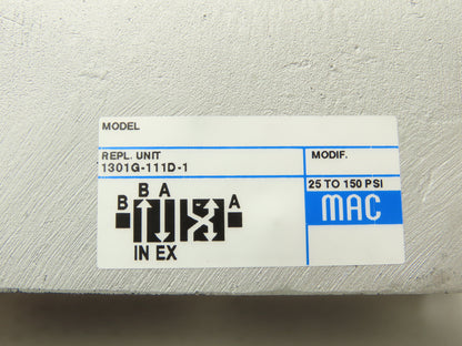 MAC Valves 1303G-111D-1 Pneumatic Solenoid Valve 10-150PSI 120V