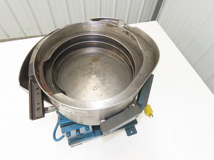 Mid West 12" Vibratory Bowl Parts Feeder 115V Magnetic Coil Stainless 5/16"