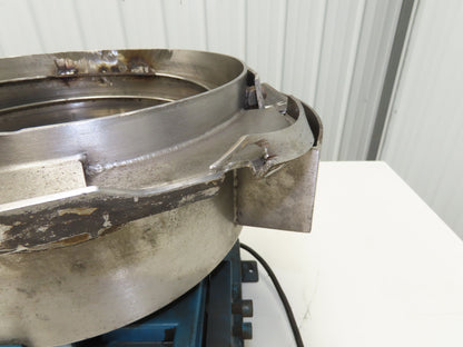 Mid West 12" Vibratory Bowl Parts Feeder 115V Magnetic Coil Stainless 5/16"