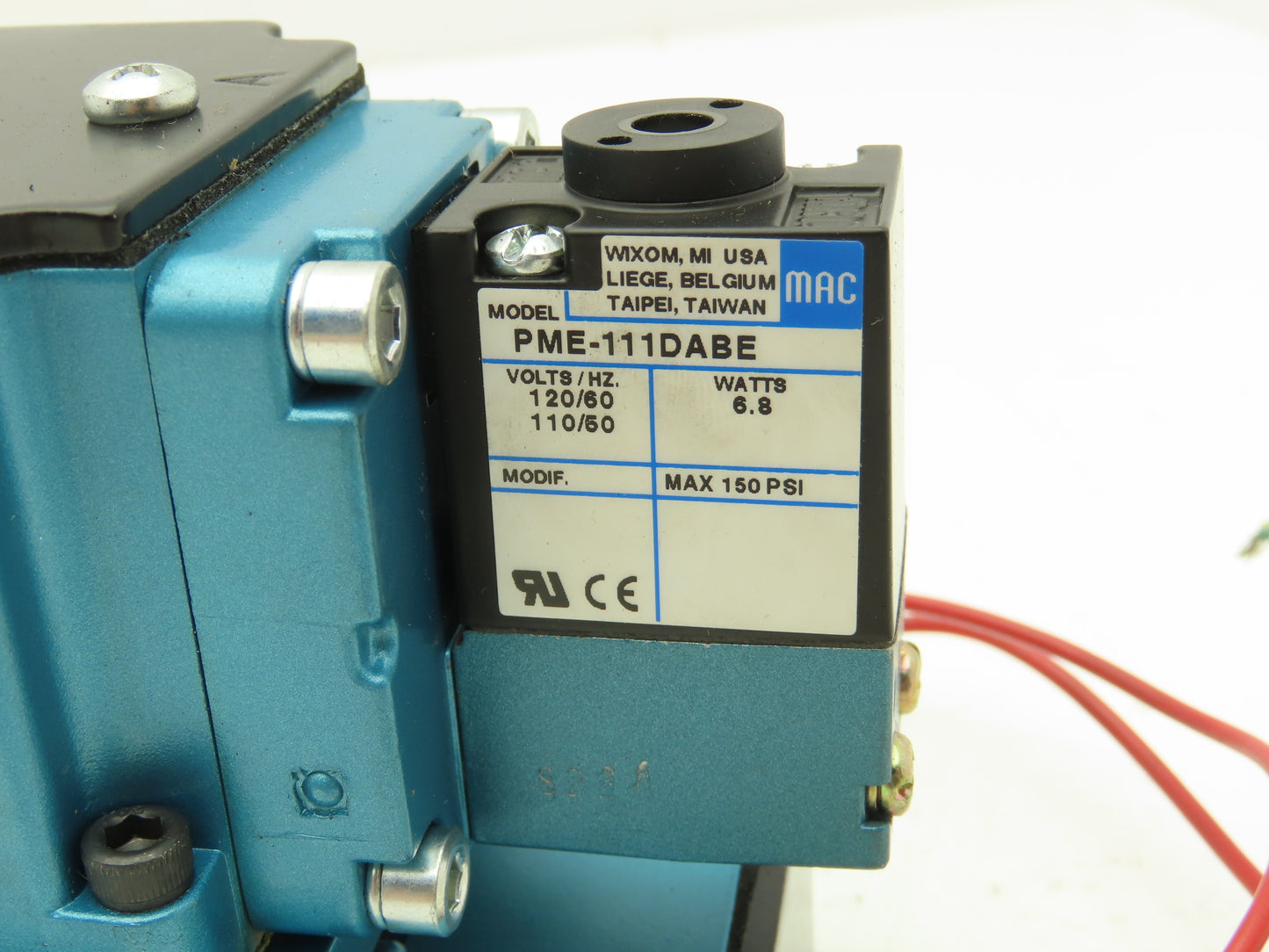 MAC 6521B-311-PM-111DA Pneumatic Solenoid Valve 150PSI 120V 3/4"NPT Manifold