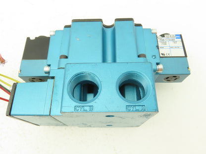 MAC 6521B-311-PM-111DA Pneumatic Solenoid Valve 150PSI 120V 3/4"NPT Manifold