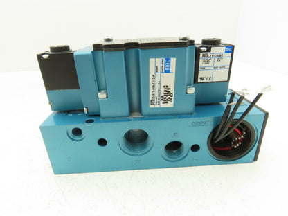 MAC 6321D-513-PM-111DA Pneumatic Solenoid Valve 150PSI 120V 1/2"NPT Manifold