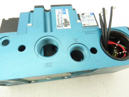 MAC 6321D-513-PM-111DA Pneumatic Solenoid Valve 150PSI 120V 1/2"NPT Manifold
