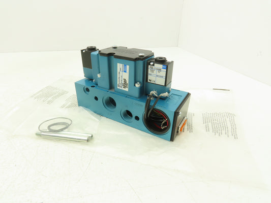 MAC 6321D-513-PM-111DA Pneumatic Solenoid Valve 150PSI 120V 1/2"NPT Manifold