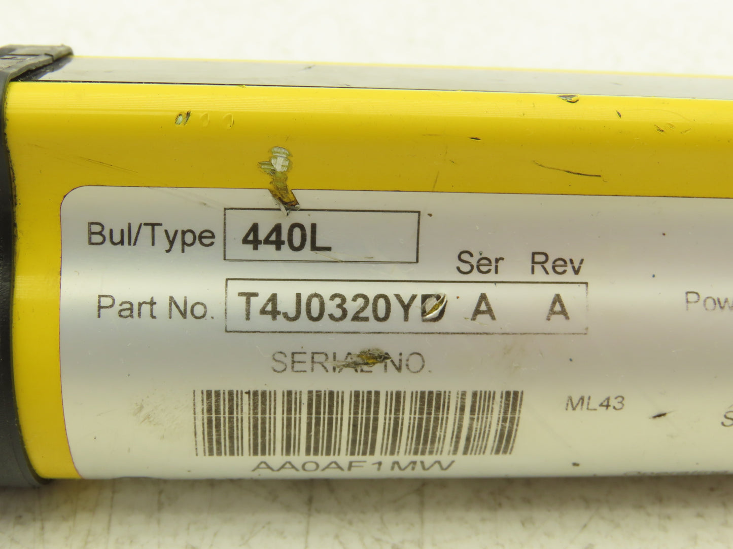 Allen Bradley 440L-T4J0320YD Light Curtain Guardmaster Transmitter - Parts only