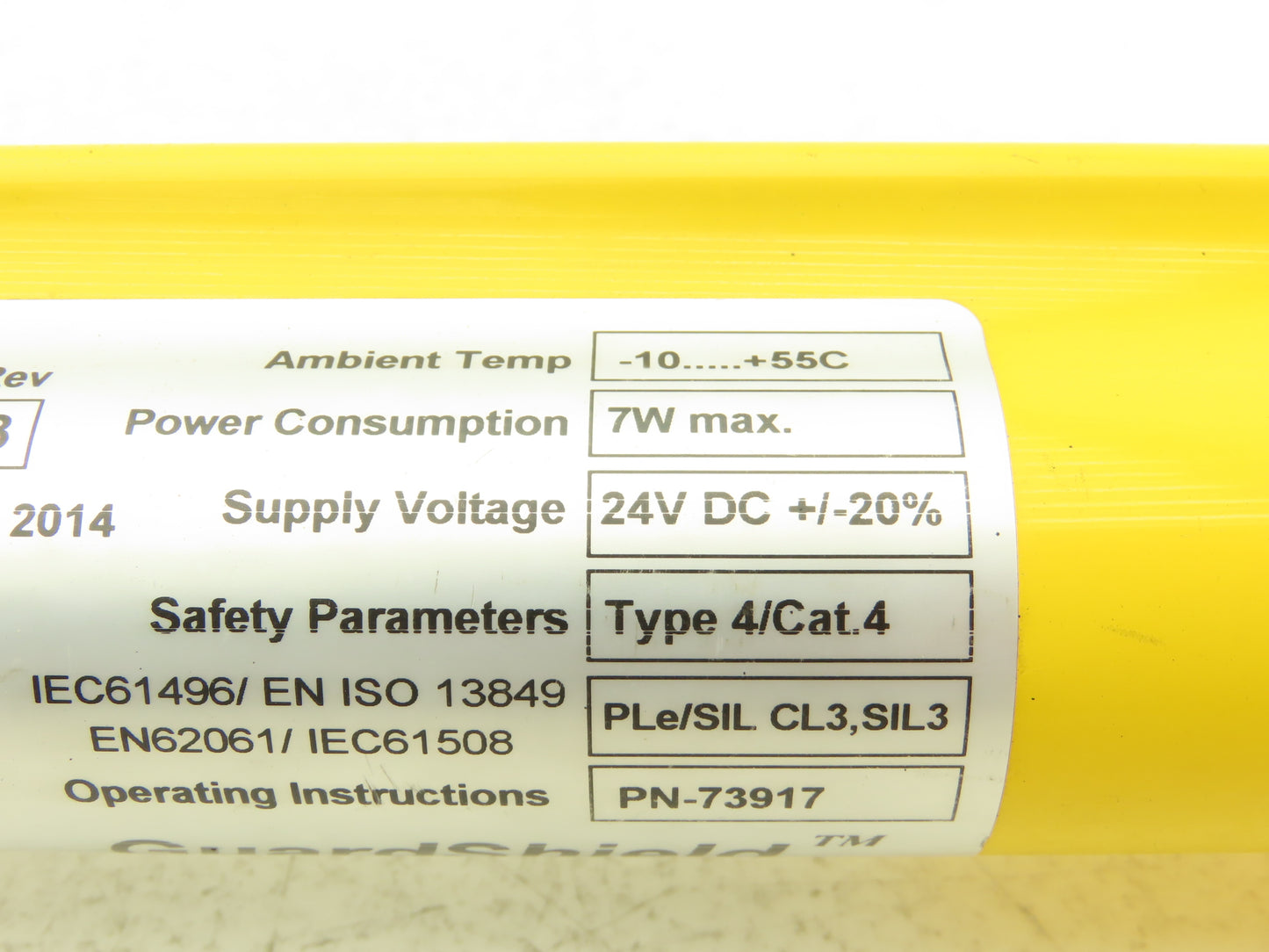 Allen Bradley 440L-R4J0320YD Light Curtain Guardmaster Transmitter Ser A Rev B