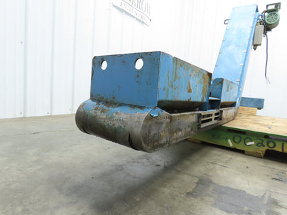 Tsubaki 10"W x 90"L Chip Conveyor 7.5"Belt 45" Infeed 38"H Discharge 220V 3PH