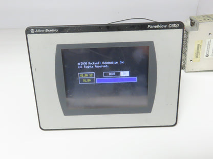 Allen Bradley 2711C-T6T PanelView C600 HMI Control Panel Ser A 24VDC