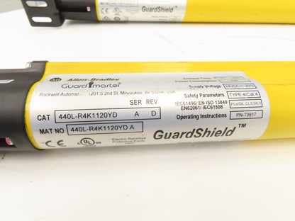 A-B 440L-P4K1120YD Guardshield Safety Light Curtain Transmitter/Receiver Set