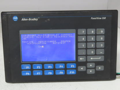 Allen Bradley 2711-B5A2X PanelView 550 Panel Display Interface Keypad Ser H READ