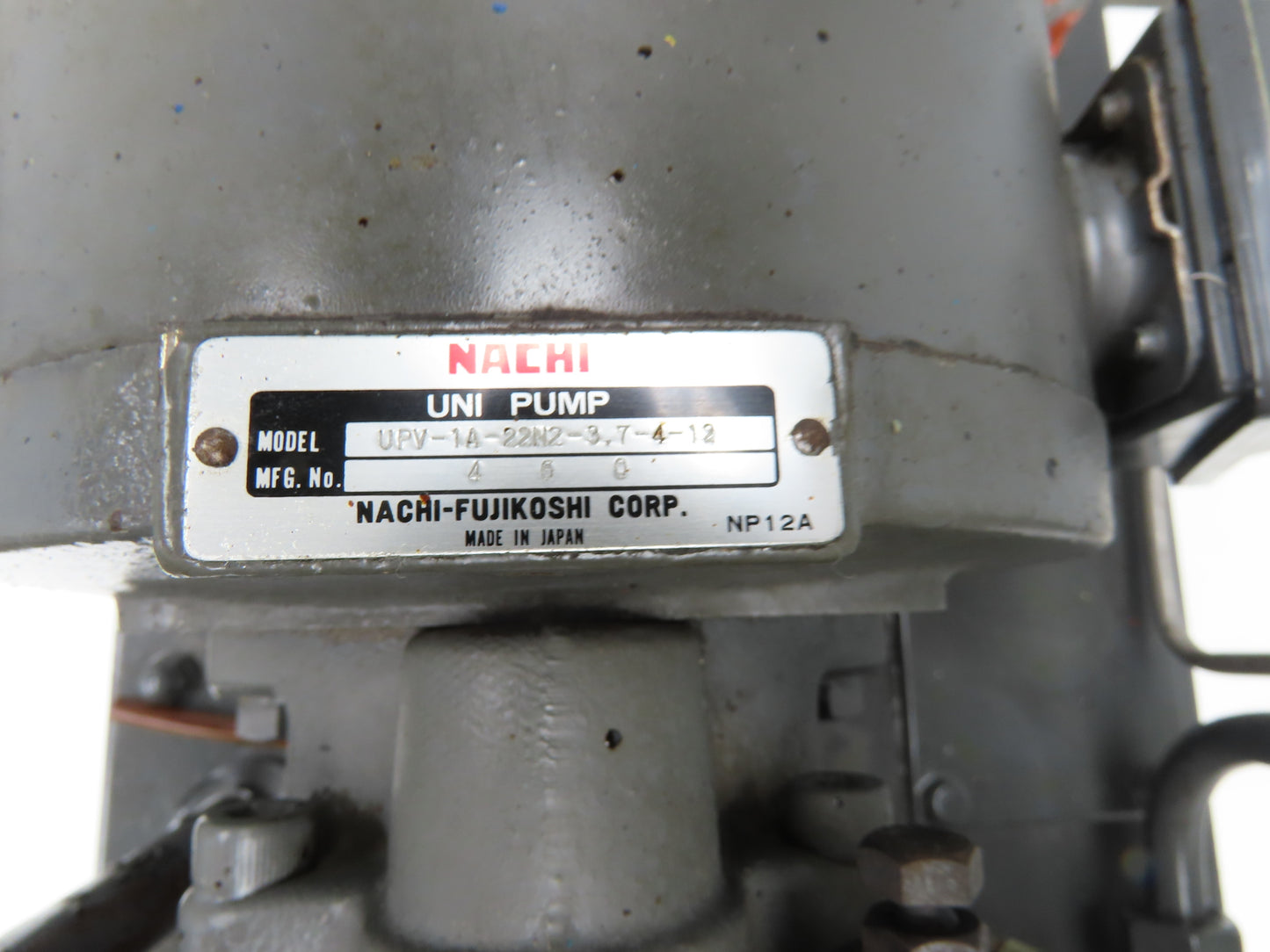 Nachi UPV-1A-22N2-3.7-4-12 Hydraulic Power Unit 18Gal 10gpm 2000psi 3.7kw 220V