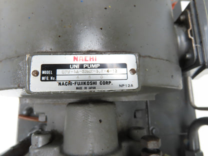 Nachi UPV-1A-22N2-3.7-4-12 Hydraulic Power Unit 18Gal 10gpm 2000psi 3.7kw 220V