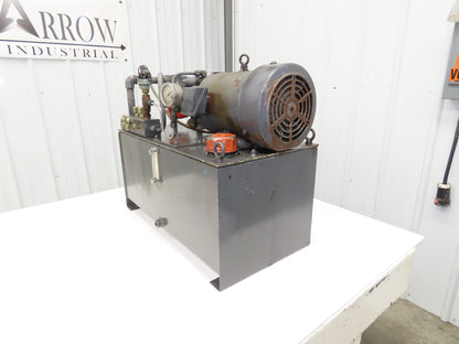 Nachi UPV-1A-22N2-3.7-4-12 Hydraulic Power Unit 18Gal 10gpm 2000psi 3.7kw 220V