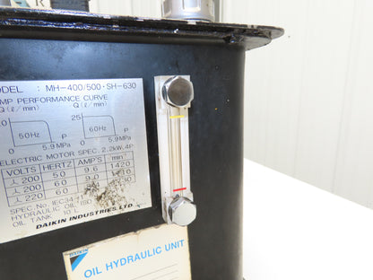 Daikin V15AIRX-95 S38 Hydraulic Power Unit 10L Tank 25L/min 855psi 2.2kw 220V