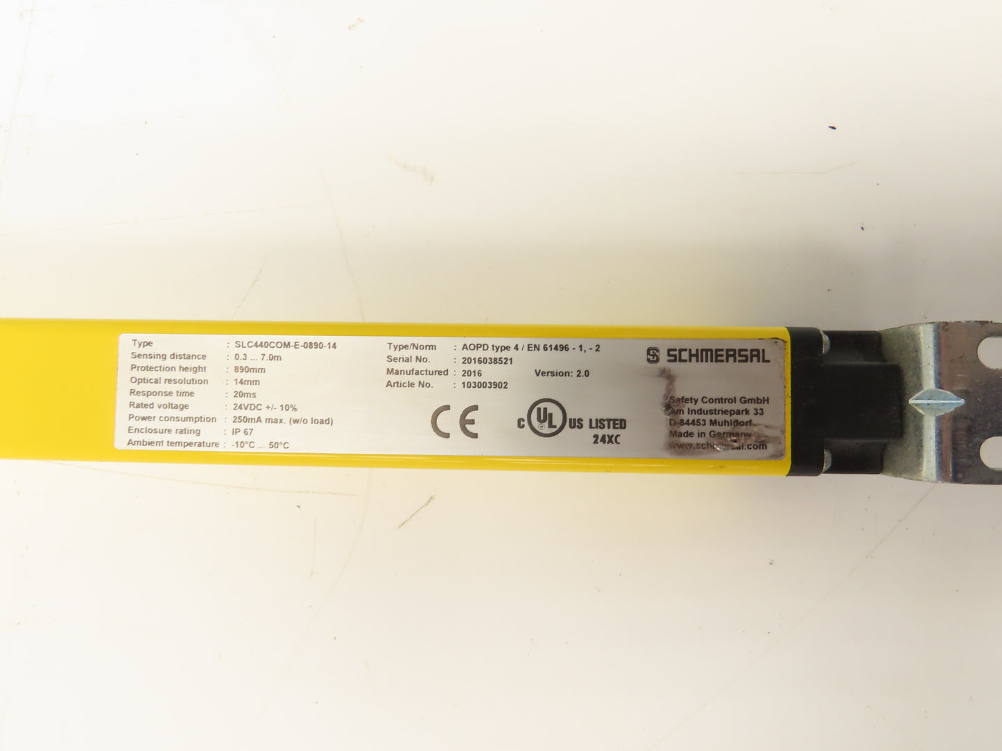 Schmersal SLC440COM-ER-0890-14 Safety Light Curtain Transmitter & Receiver Set