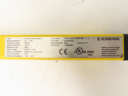 Schmersal SLC440COM-ER-0890-14 Safety Light Curtain Transmitter & Receiver Set