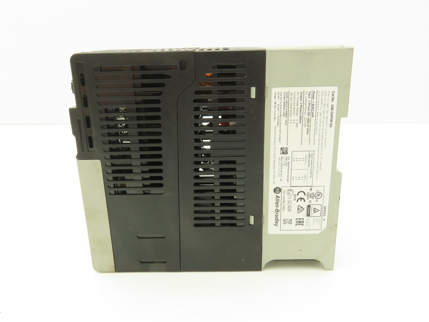 Allen Bradley 25B-D4P0N104 PowerFlex 525 AC Drive 1.5kW 2Hp 380-480V 3ph Ser A