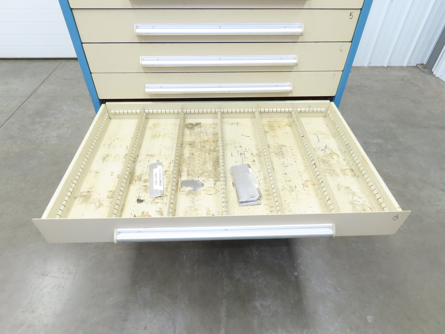 Nu-Era Modular Tool Storage Cabinet 11 Drawer 45x28x61" Stanley Vidmar Blue