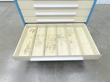 Nu-Era Modular Tool Storage Cabinet 11 Drawer 45x28x61" Stanley Vidmar Blue