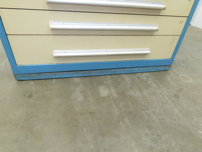Nu-Era Modular Tool Storage Cabinet 11 Drawer 45x28x61" Stanley Vidmar Blue