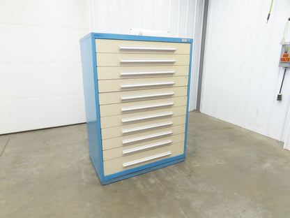 Nu-Era Modular Tool Storage Cabinet 11 Drawer 45x28x61" Stanley Vidmar Blue