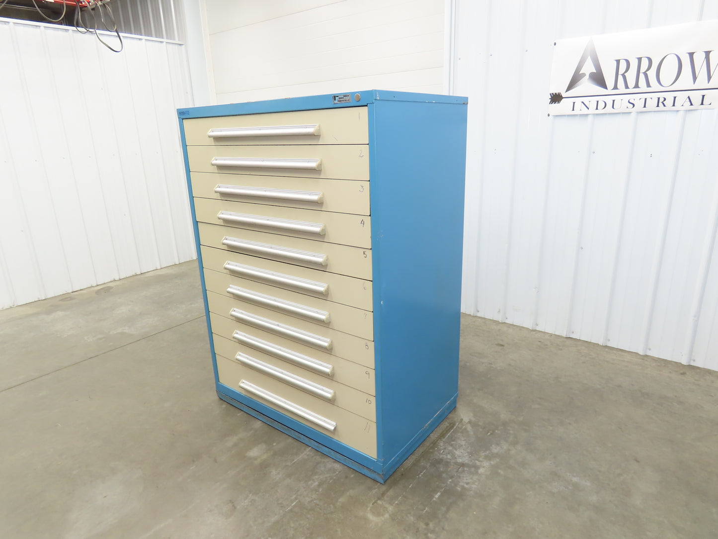 Nu-Era Modular Tool Storage Cabinet 11 Drawer 45x28x61" Stanley Vidmar Blue