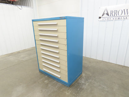 Nu-Era Modular Tool Storage Cabinet 11 Drawer 45x28x61" Stanley Vidmar Blue