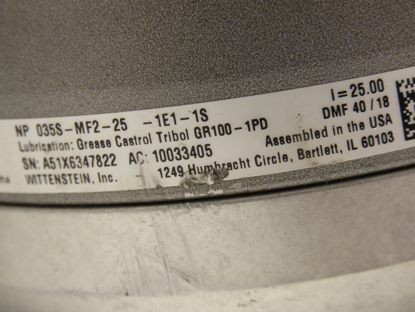 Wittenstein Alpha NP 035S-MF2-25-1E1-1S Servo Gearbox 25:1 Ratio Inline Reducer