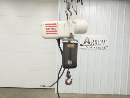 Coffing ELC 1/2 Ton 1000lbs Electric Chain Hoist 16 FPM 12' Lift 230/460V 3PH