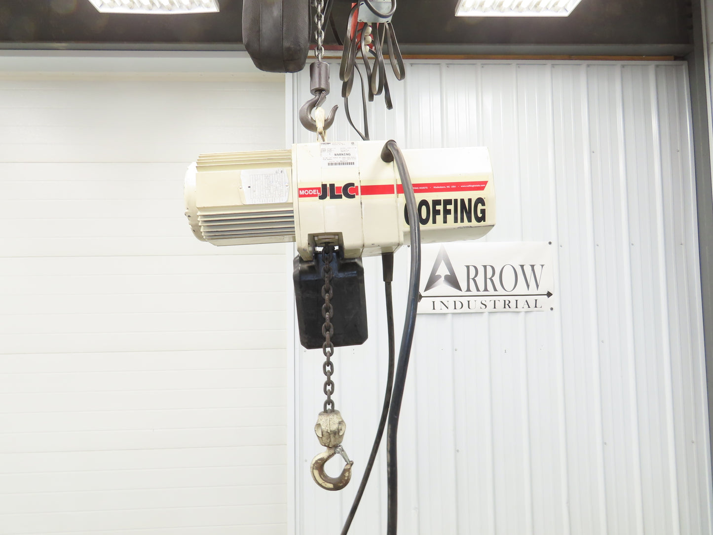 Coffing JLC 1/2 Ton 1000lbs Electric Chain Hoist 16 FPM 16' Lift 230/460V 3PH