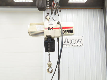Coffing JLC 1/2 Ton 1000lbs Electric Chain Hoist 16 FPM 16' Lift 230/460V 3PH