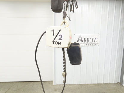 Coffing JLC 1/2 Ton 1000lbs Electric Chain Hoist 16 FPM 16' Lift 230/460V 3PH
