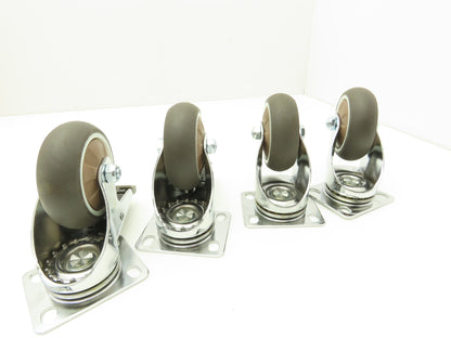 Nefish X003USEVS7 3" Rubber Swivel Caster Set of 4