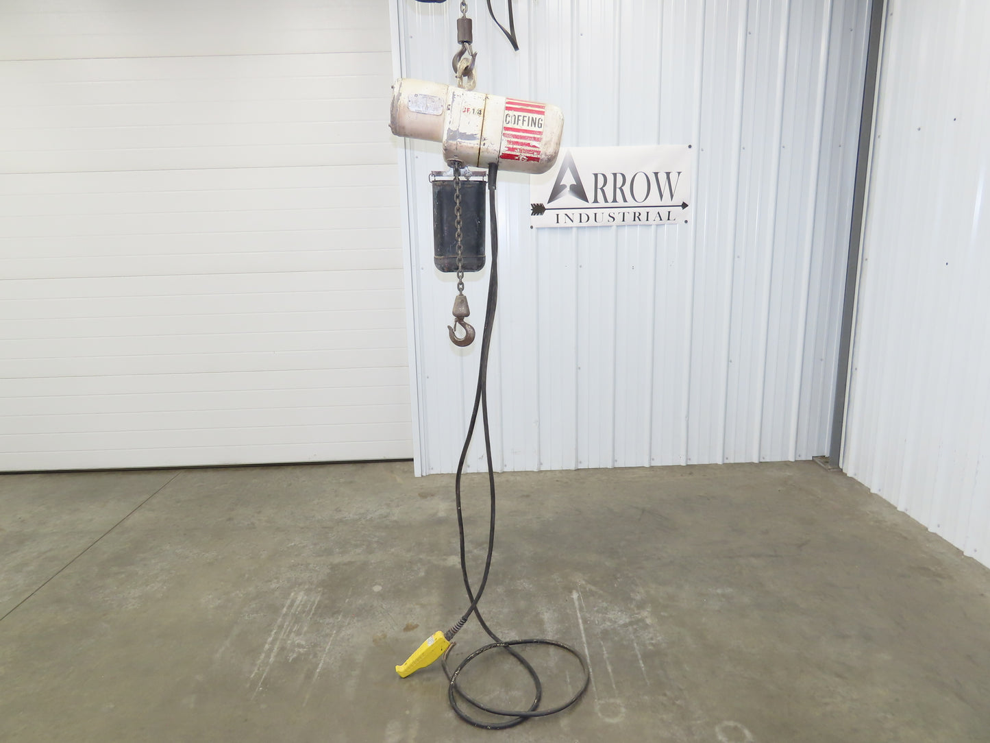 Coffing JF 1/4 Ton Electric Chain Hoist 16 FPM 9' Lift 230/460V 3PH